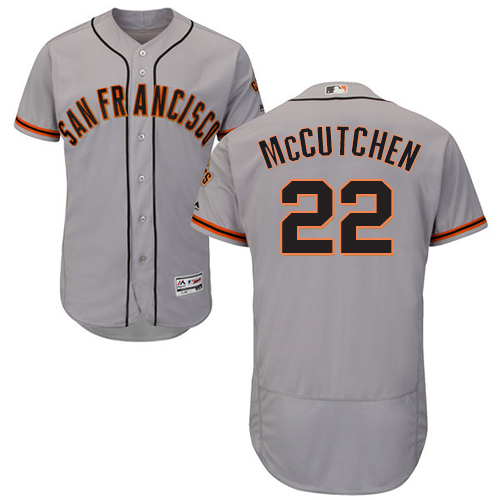 Giants #22 Andrew McCutchen Grey Flexbase Authentic Collection Road Stitched MLB Jersey